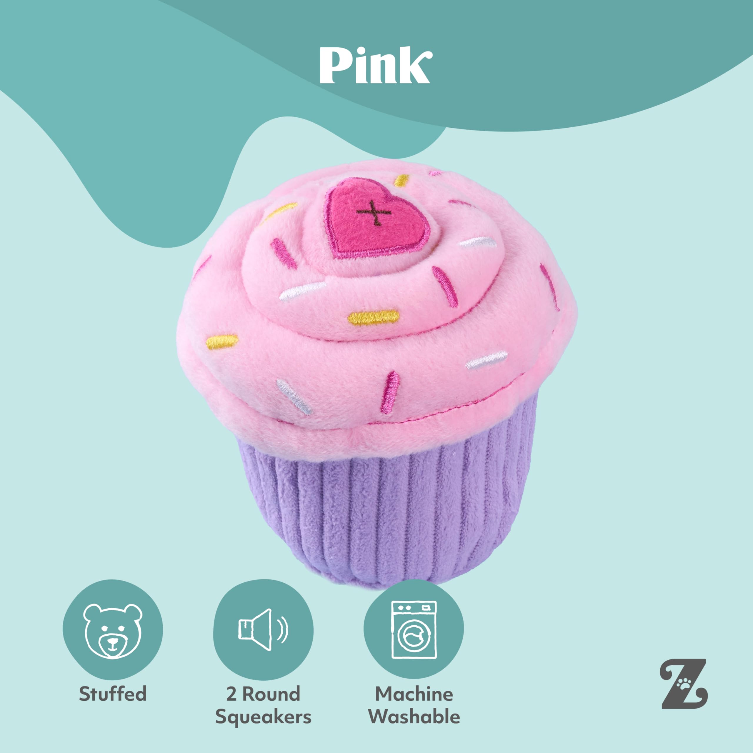 Amazon | ZippyPaws - 誕生日カップケーキ きしむようなぬいぐるみ